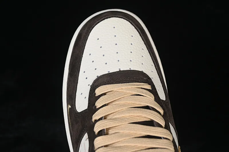 All categories Nk Air Force 1 Air Force series Nk Air Force 1 Low Air Force low top Nike Air Force 1'07 Low joint brown white gold Air Force 1 low top casual sneakers KD1688-001